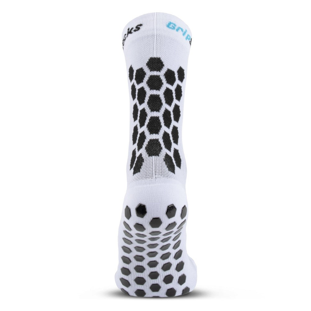 GripSocks for Basketball - Crew Height - White