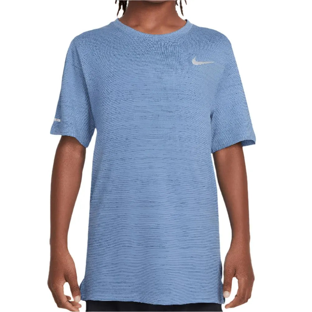 Boys' Dri-Fit Miler Short Sleeve Training Top-Apparel-Nike-DD3055-489_2-Tennis Express