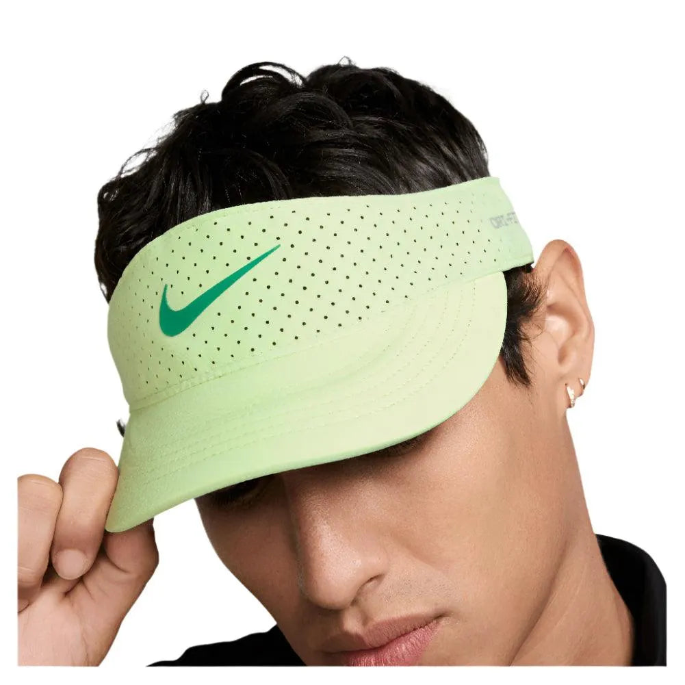 Men's Dri-Fit Advance Ace Tennis Visor Barely Volt and Stadium Green-Apparel-Nike-FB6443-701-Tennis Express