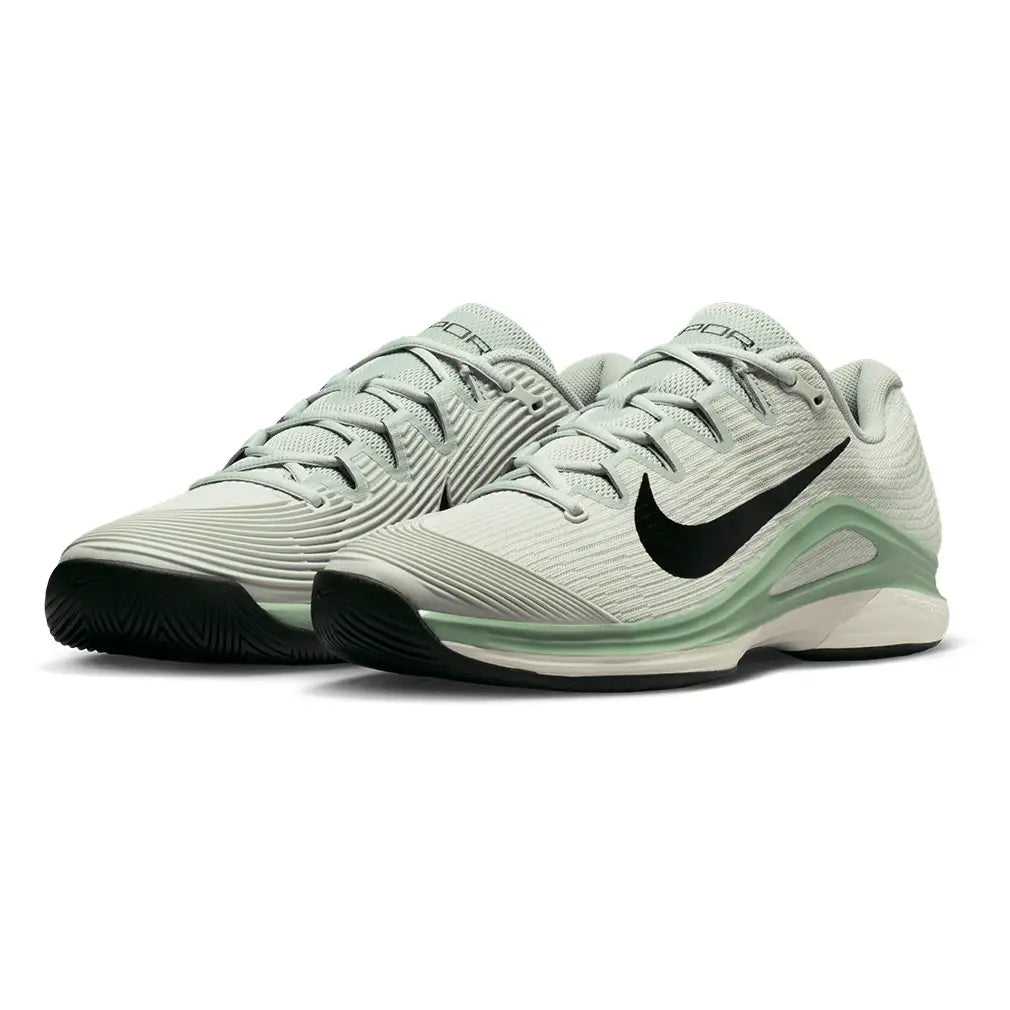 Men's Zoom Vapor 12 Tennis Shoes Light Silver and Black-Footwear-Nike-FV5552-003-y-Tennis Express
