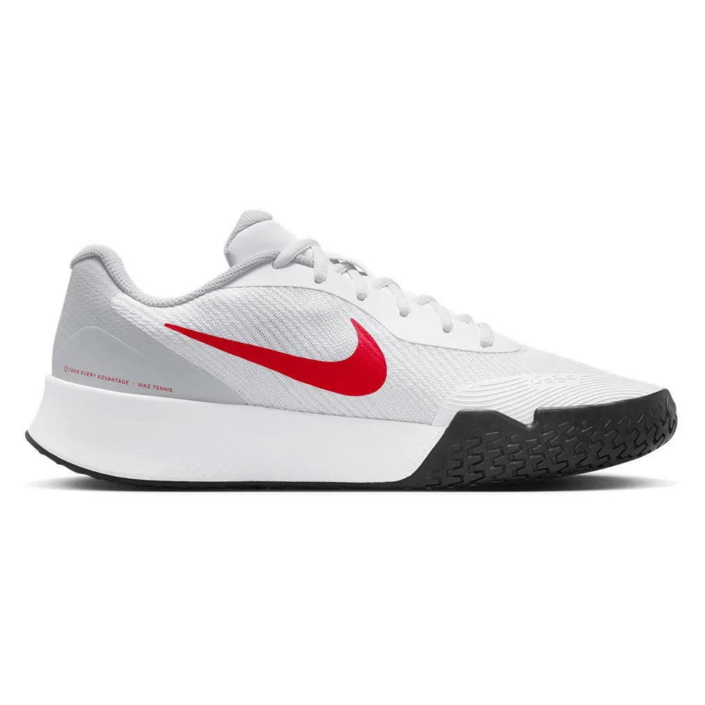 Men's Vapor Lite 3 Tennis Shoes White and Lt Crimson