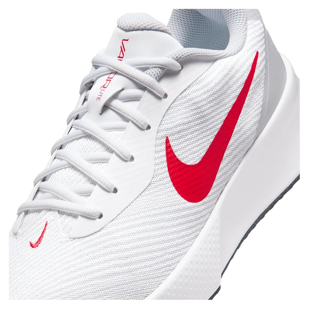 Men's Vapor Lite 3 Tennis Shoes White and Lt Crimson