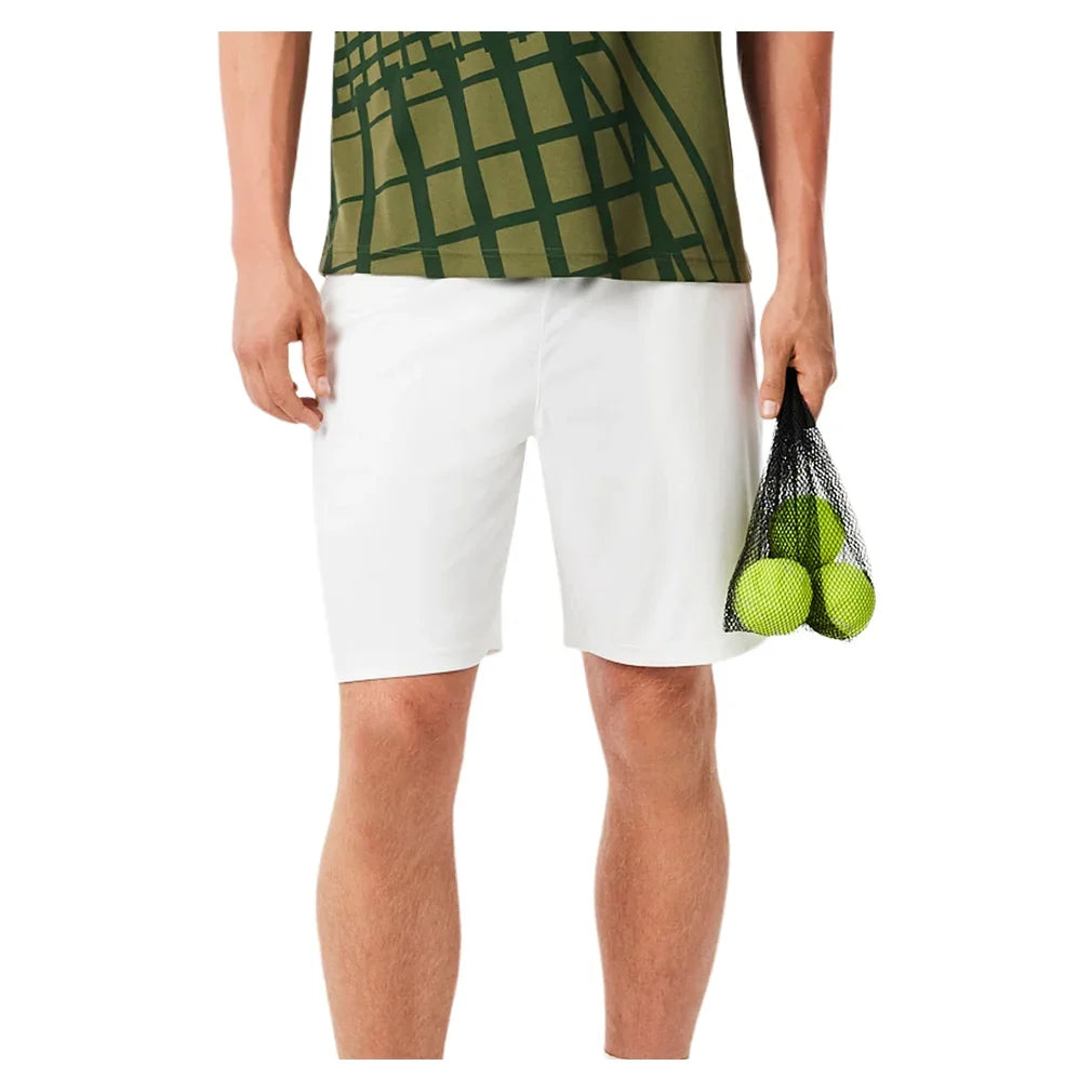 Men's Players Team Leader On Court Players Mesh 8 Inch Tennis Short White