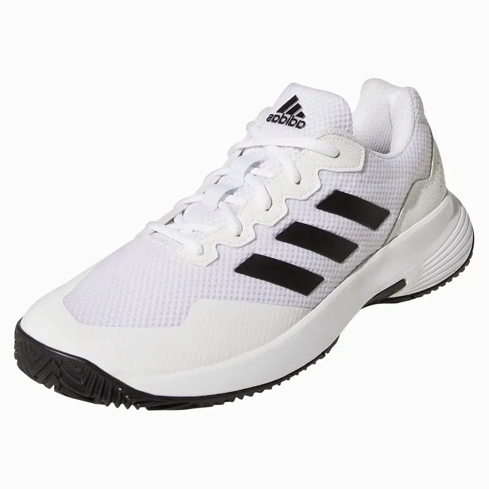 Men's GameCourt 2 Tennis Shoes Footwear White and Core Black-Footwear-Adidas-GW2991-B-X-Tennis Express