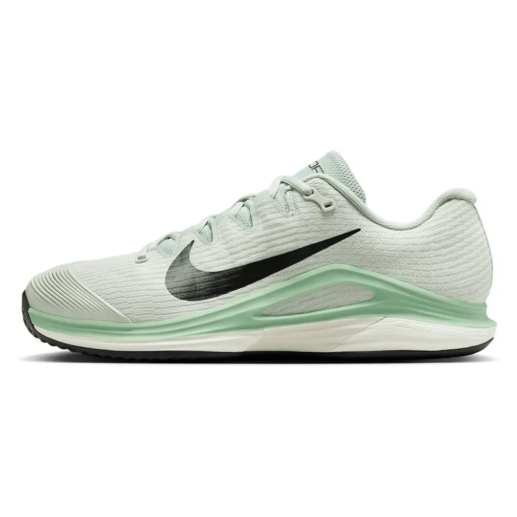 Men's Zoom Vapor 12 Clay Tennis Shoes Light Silver and Black