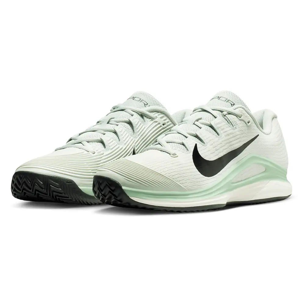 Men's Zoom Vapor 12 Clay Tennis Shoes Light Silver and Black-Footwear-Nike-HQ6026-003-y-Tennis Express