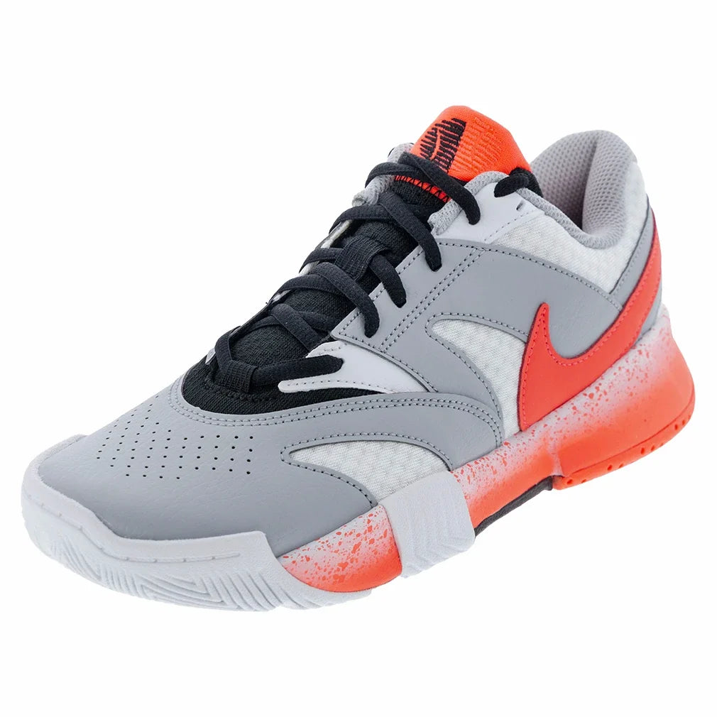 Women's Court Lite 4 Premium Tennis Shoes White and Hot Lava-Footwear-Nike-HV1452-100H25copy-Tennis Express