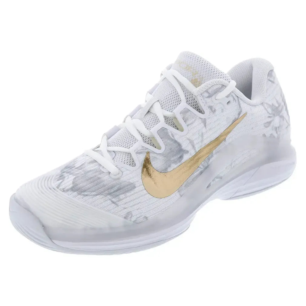 Men's Zoom Vapor 12 Magnolia Tennis Shoes White and Metallic Gold-Footwear-Nike-HV1486-100H25copy-Tennis Express