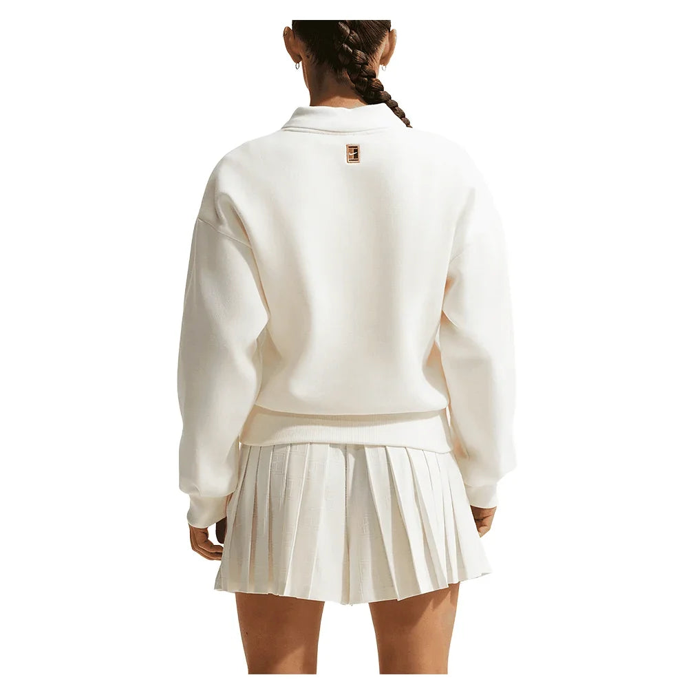 Women's Court Collection French Terry Tennis Crew Sail and Midnight Navy