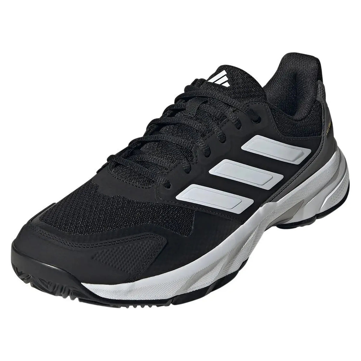 Men's CourtJam Control 3 Tennis Shoes Black and White-Footwear-Adidas-IF0458-S24-y-Tennis Express