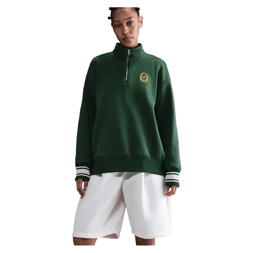 Women's Phoenix Fleece Oversized Long Sleeve Quarter Zip Tennis Top-Apparel-Nike-IH7804-323-Tennis Express