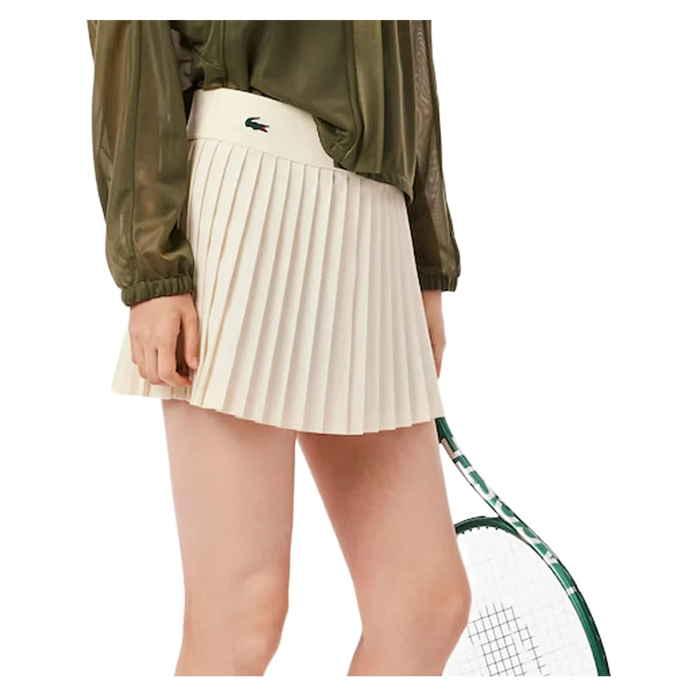 Women's On Court 13.8 Inch Tennis Skirt with Shorts Lapland and Olive-Apparel-Lacoste-JF8594-AI1H25-668852Tennis Express
