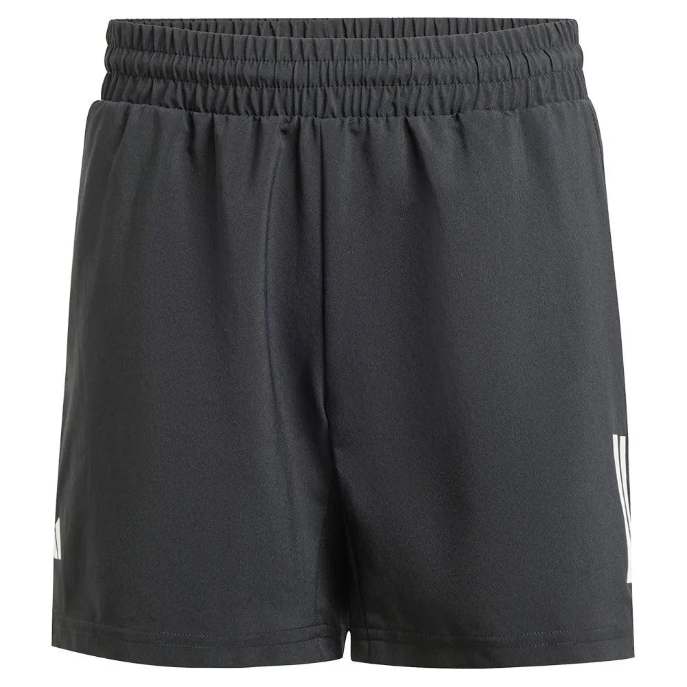 Boys' Club 3 Stripe Tennis Short Black-Apparel-Adidas-JI9254-1-Tennis Express