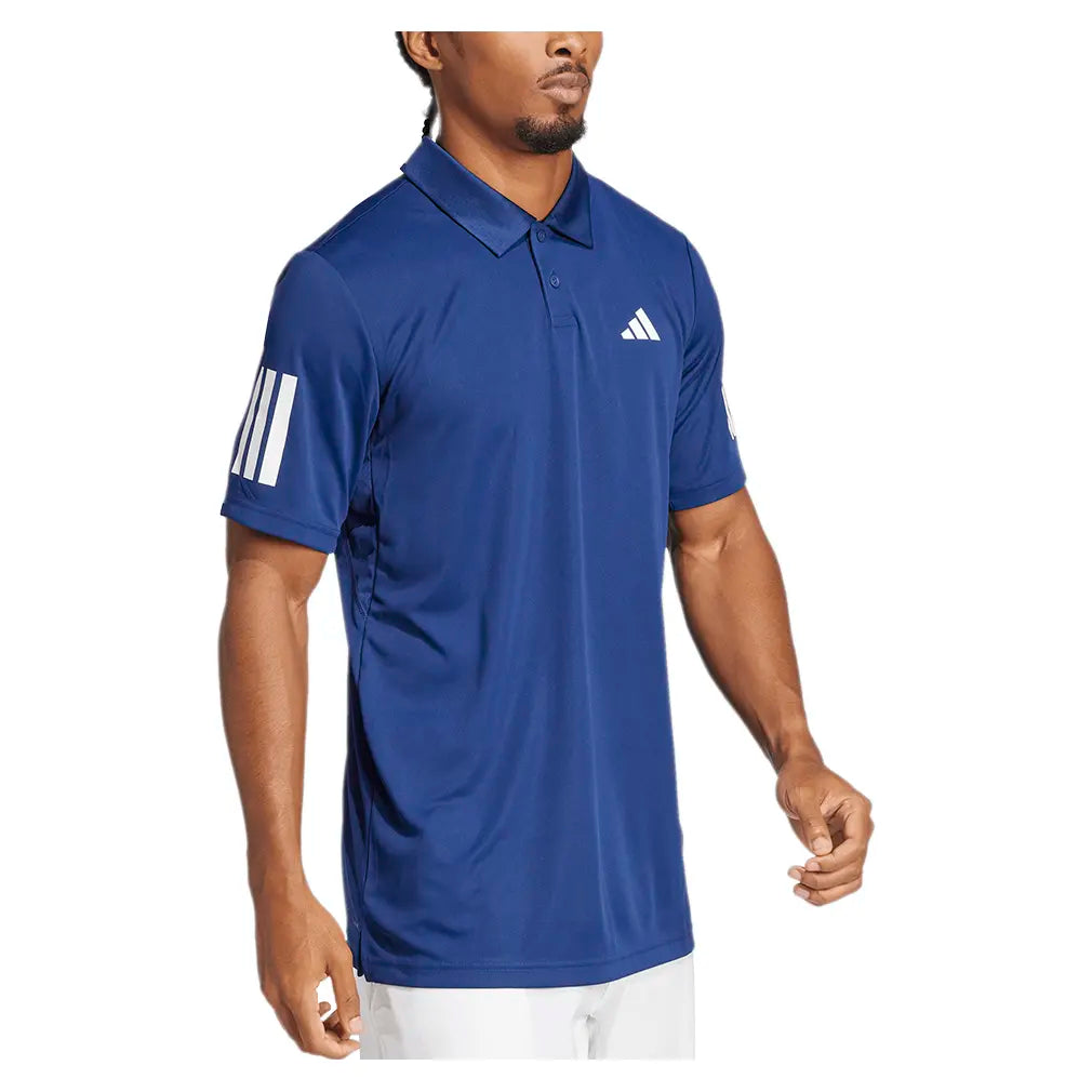 Men's Club 3 Stripe Tennis Polo Dark Blue