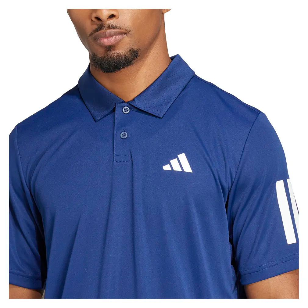 Men's Club 3 Stripe Tennis Polo Dark Blue