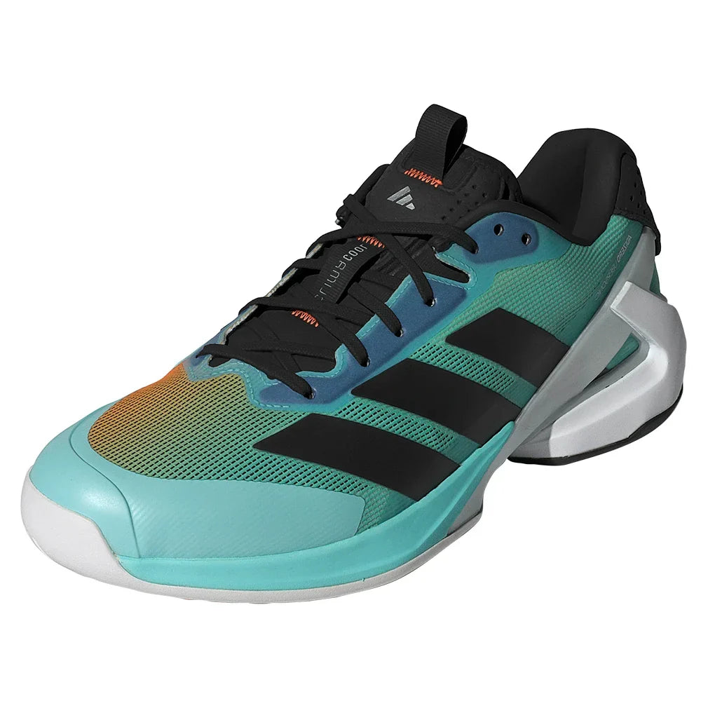 Men's Adizero Ubersonic 5 Tennis Shoes Flash Aqua and Core Black-Footwear-Adidas-Flash Aqua/Core Black-6.5, [current_file_name-Tennis Express