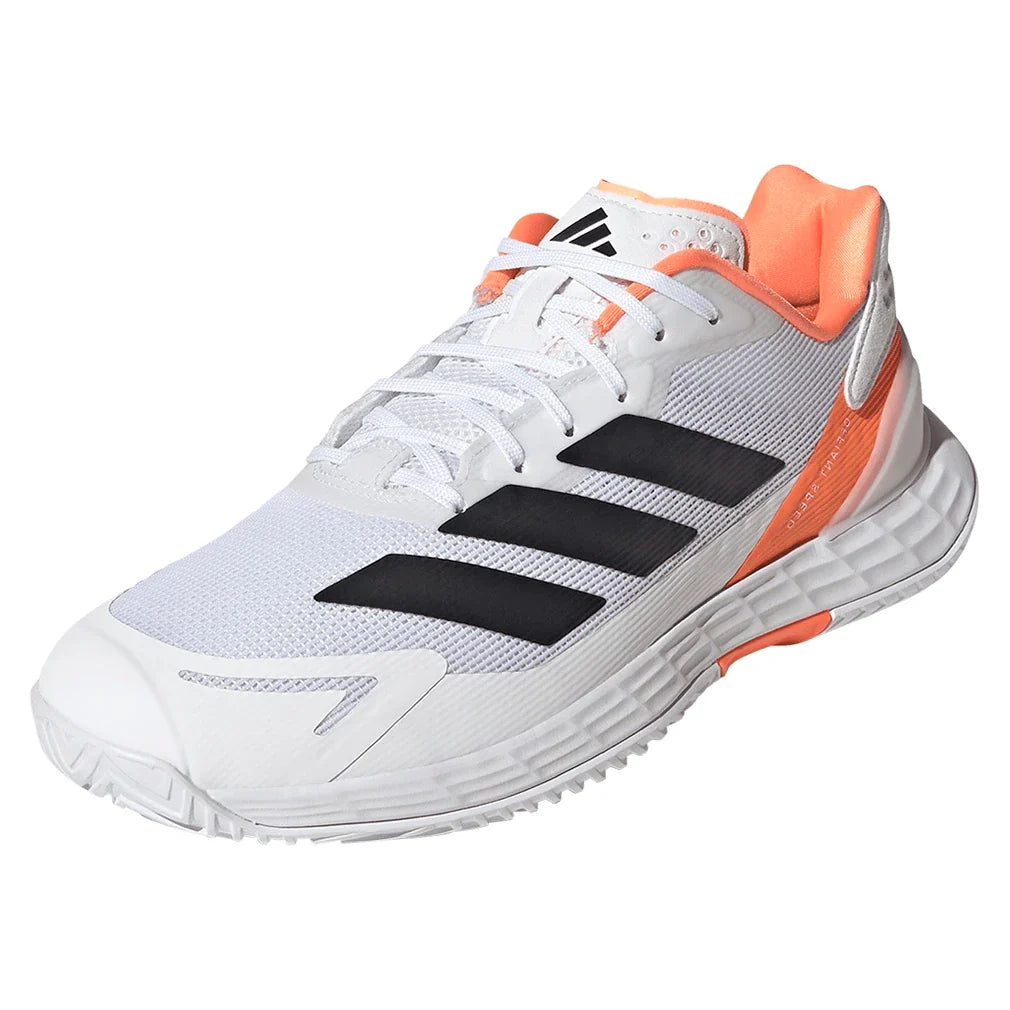 Men's Defiant Speed 2 Tennis Shoes Core White and Black-Footwear-Adidas-JR1745-S26-y-701895Tennis Express