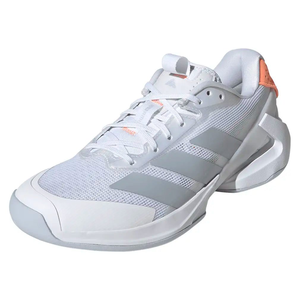Women's Adizero Ubersonic 5 Tennis Shoes Footwear White and Beam Orange-Footwear-Adidas-Footwear White/Beam Orange-5, [current_file_name-Tennis Express