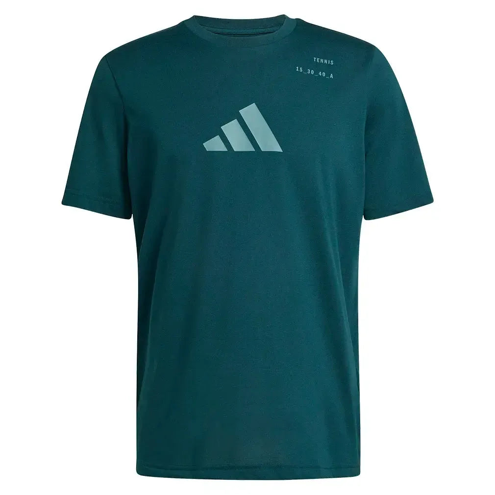 Men's Category Graphic Tennis Tee Aurora Ivy-Apparel-Adidas-JV8499_1-Tennis Express