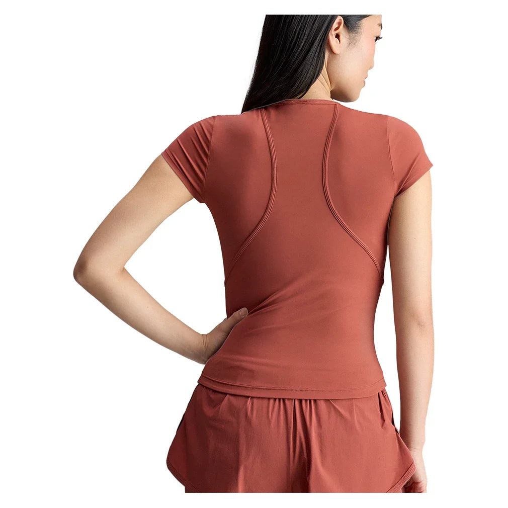 Women's Stella McCartney True Purpose Training Tee Burnt Sienna