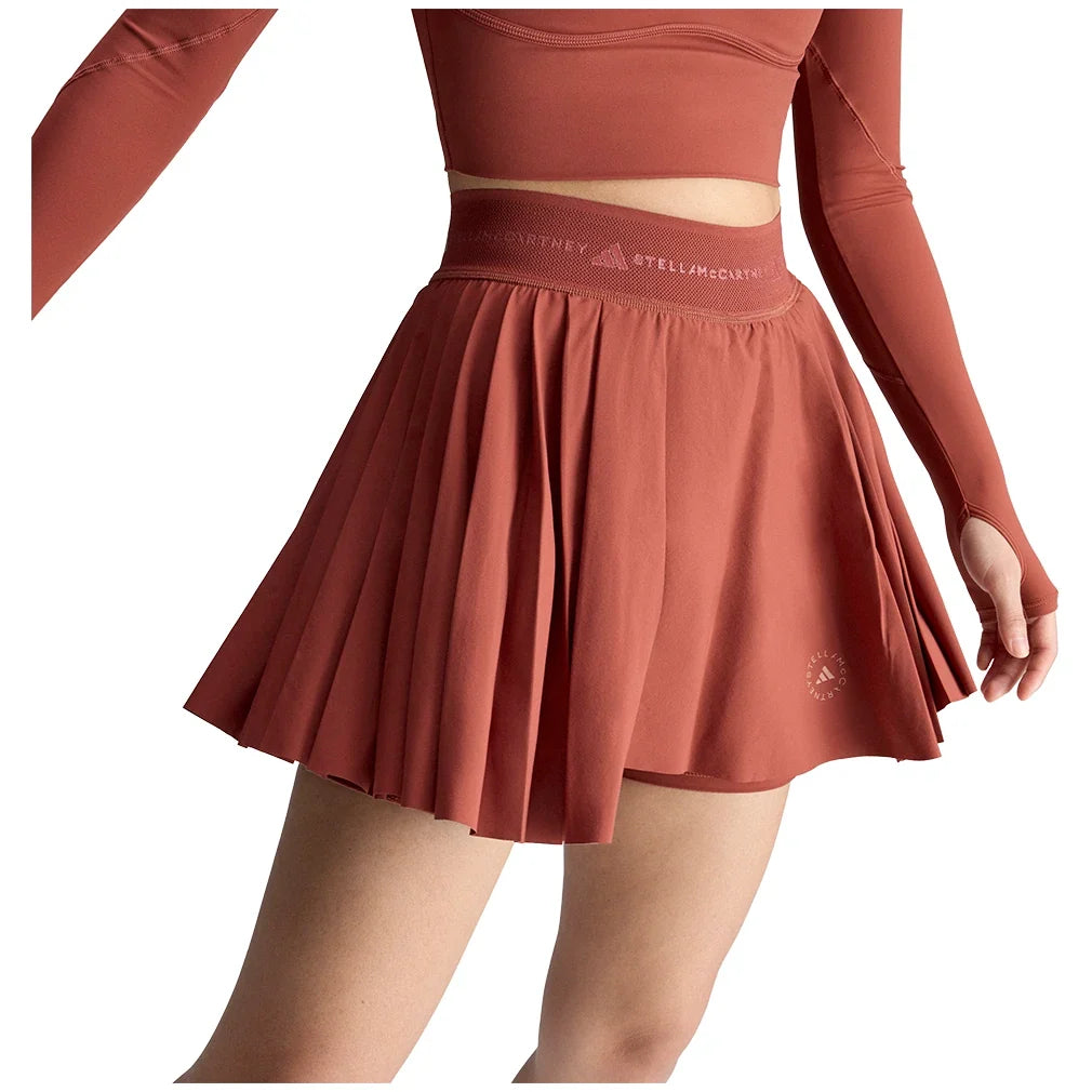 Women's Stella McCartney Pleated Training Skort Burnt Sienna