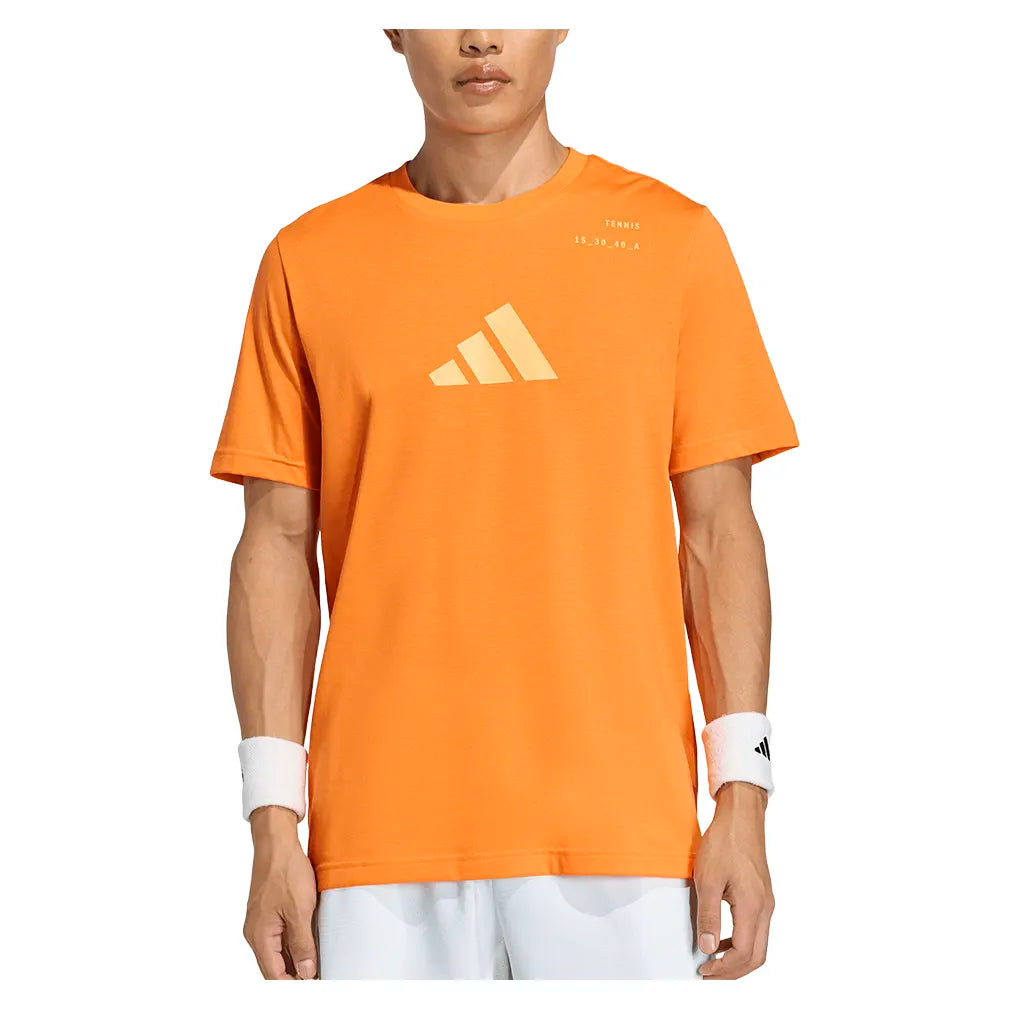 Men's Graphic Tennis Top Pure Orange