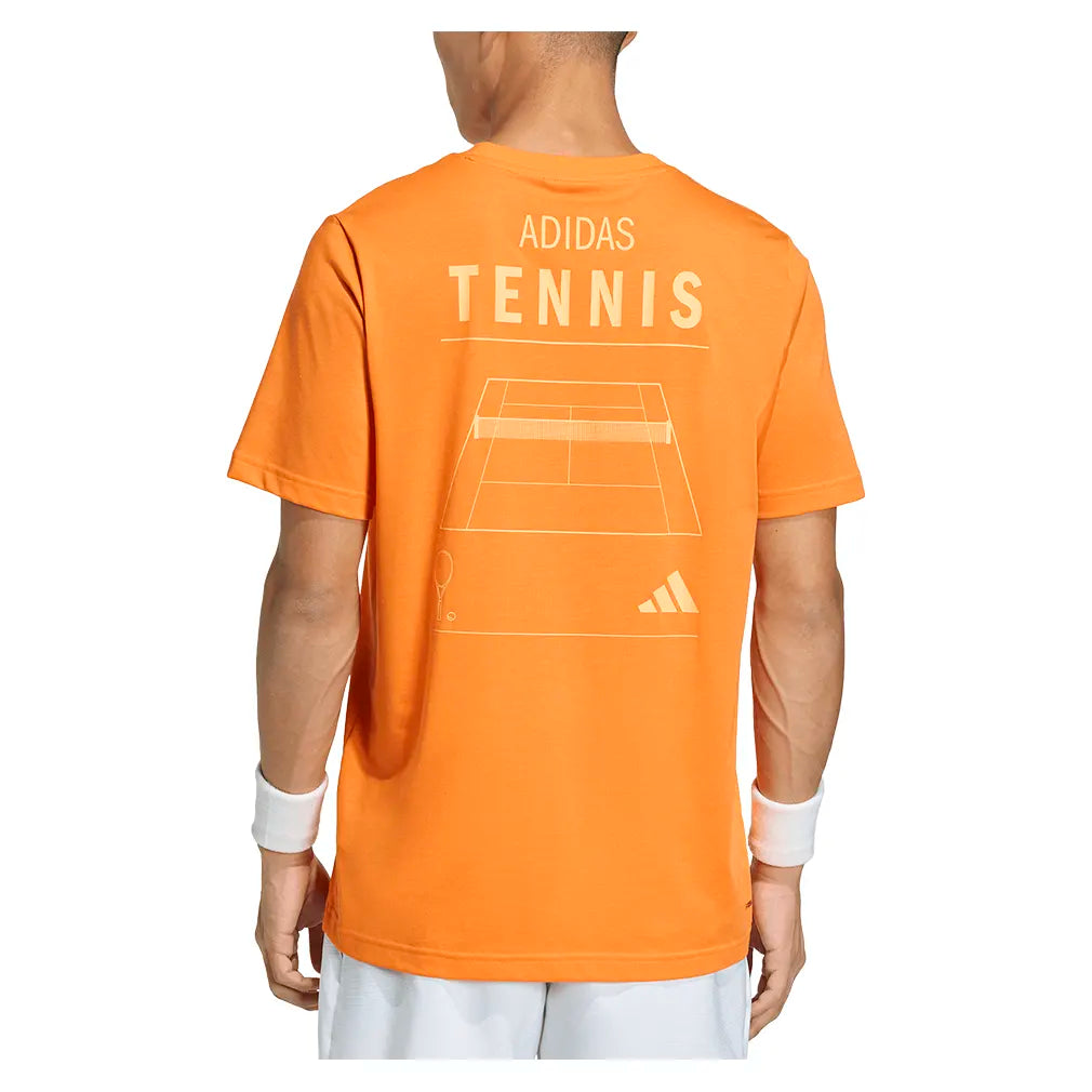 Men's Graphic Tennis Top Pure Orange