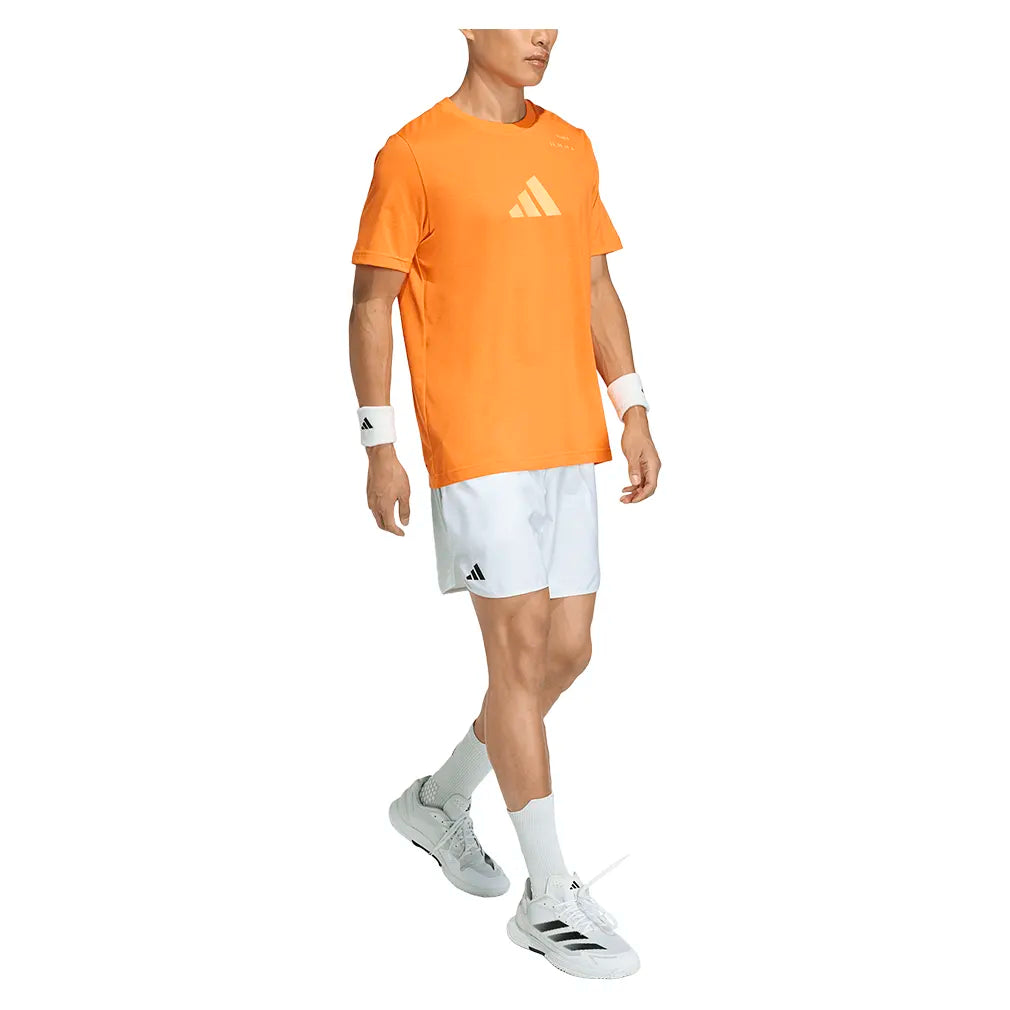 Men's Graphic Tennis Top Pure Orange