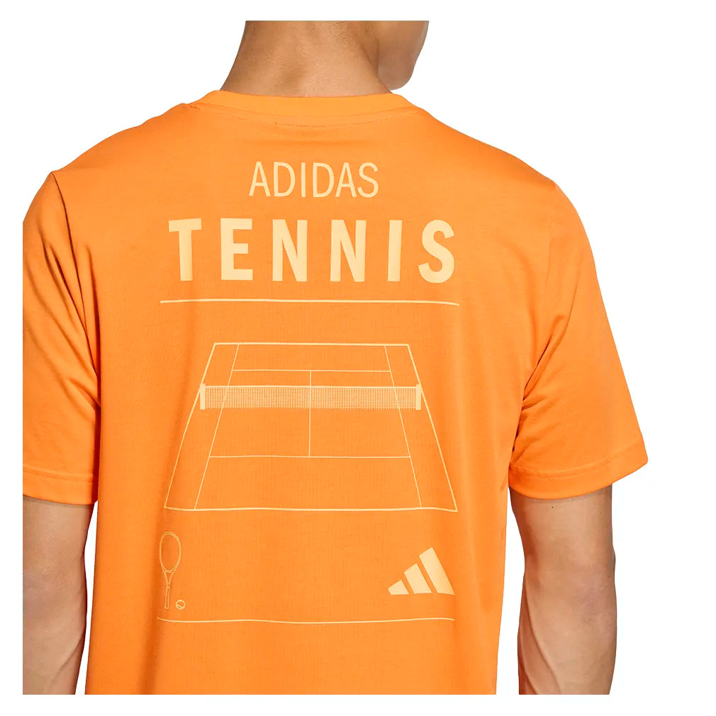Men's Graphic Tennis Top Pure Orange