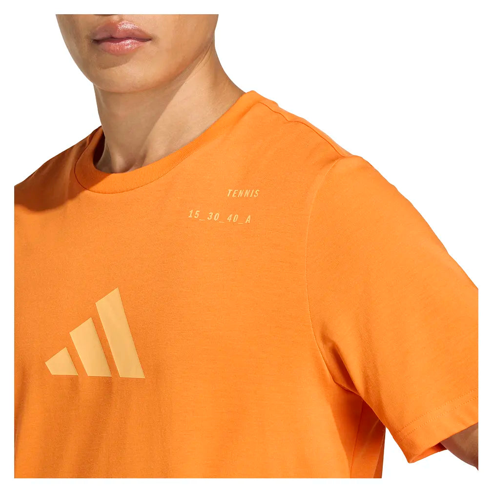 Men's Graphic Tennis Top Pure Orange