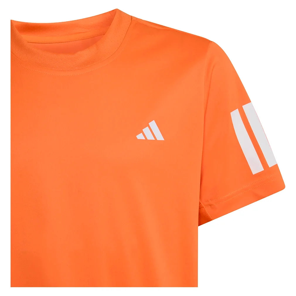 Boys' Club 3 Stripe Tennis Tee Pure Orange