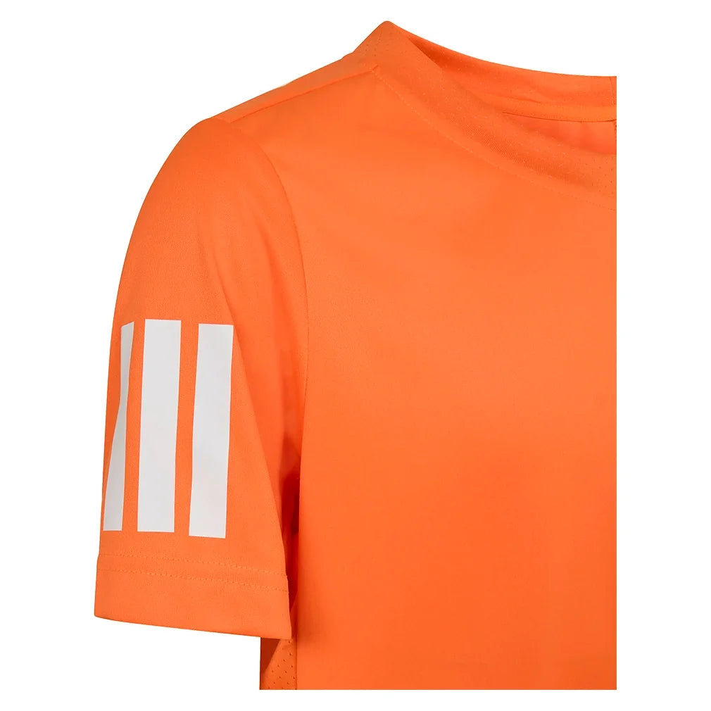 Boys' Club 3 Stripe Tennis Tee Pure Orange