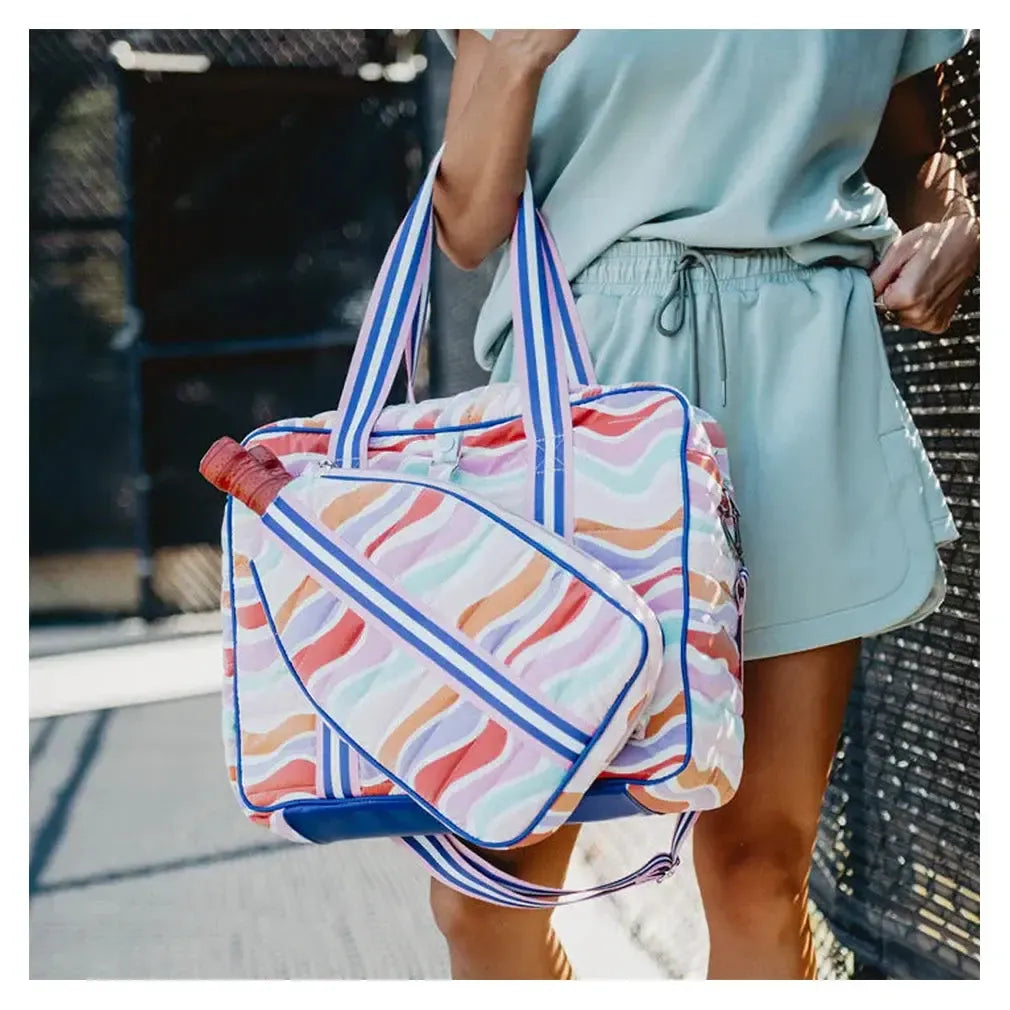 Retro Wave Colors Pickleball Bag Multicolor