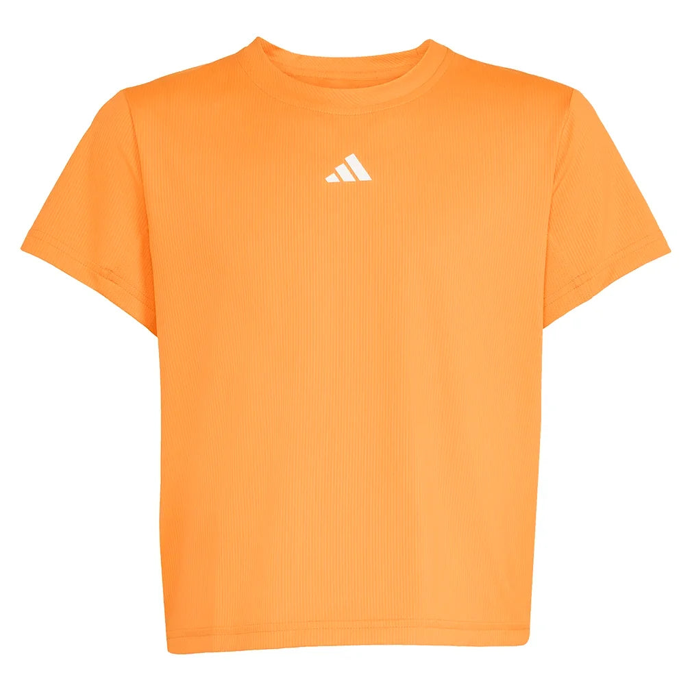 Girls' Freelift Tennis Tee Pure Orange-Apparel-Adidas-KF0724-S26-Tennis Express