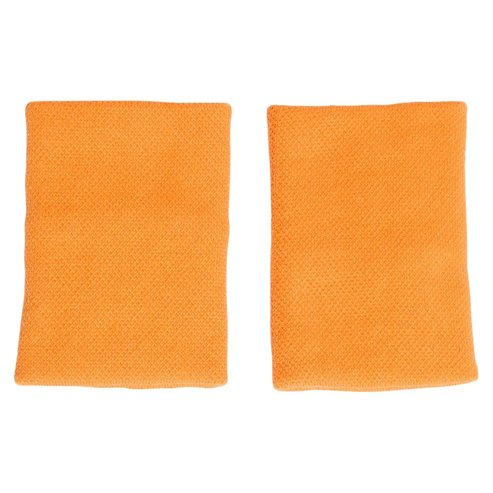 Tennis Wristbands L Pure Orange and White
