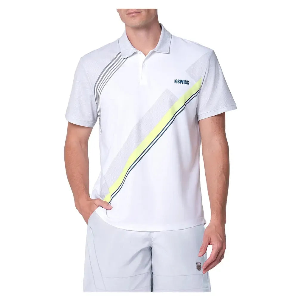 Men's Iron Works Short Sleeve Tennis Polo Mojito-Apparel-K-Swiss-KMT50-33D317F25-Tennis Express