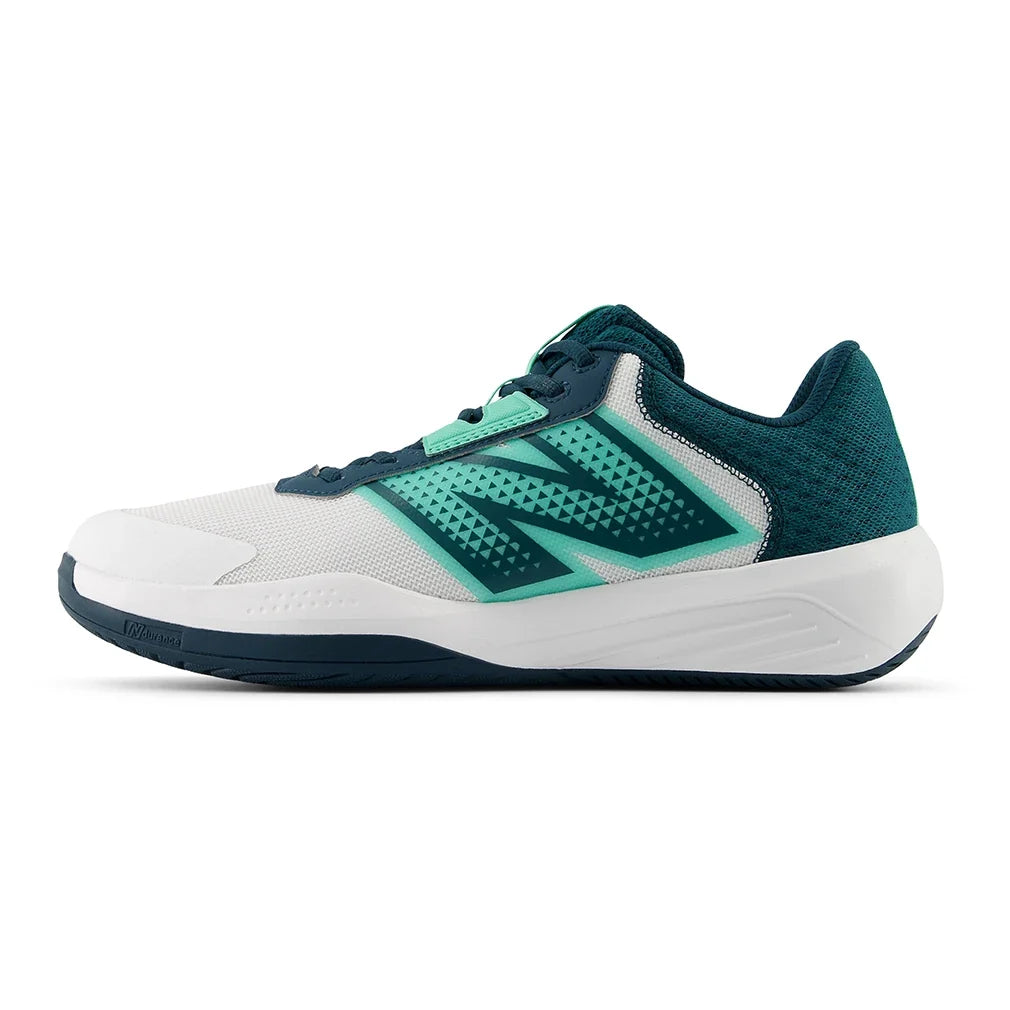 Men's 696v6 2E Width Tennis Shoes White and Medusa Green