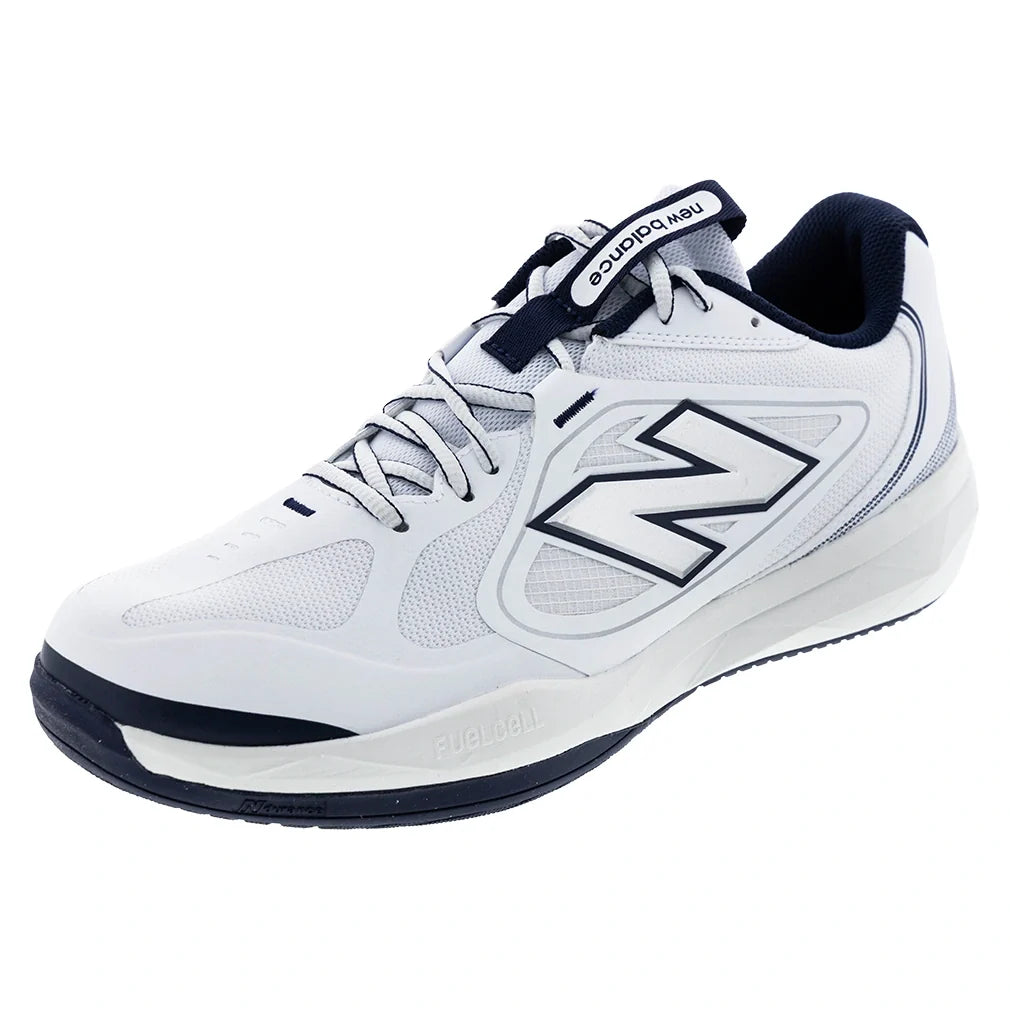 Men's FuelCell 796v5 2E Width Tennis Shoes NB 103 White and Team Navy-Footwear-New Balance-M7964RA2E-Tennis Express