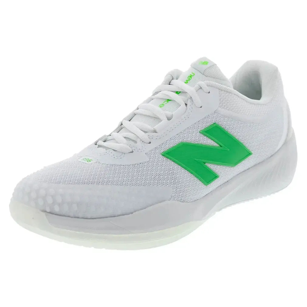 Men's FuelCell 996v6 D Width Tennis Shoes White and Green Apple-Footwear-New Balance-MCH996G6D-U25_75312ceb-52bb-403b-8048-cac9198eec60-Tennis Express