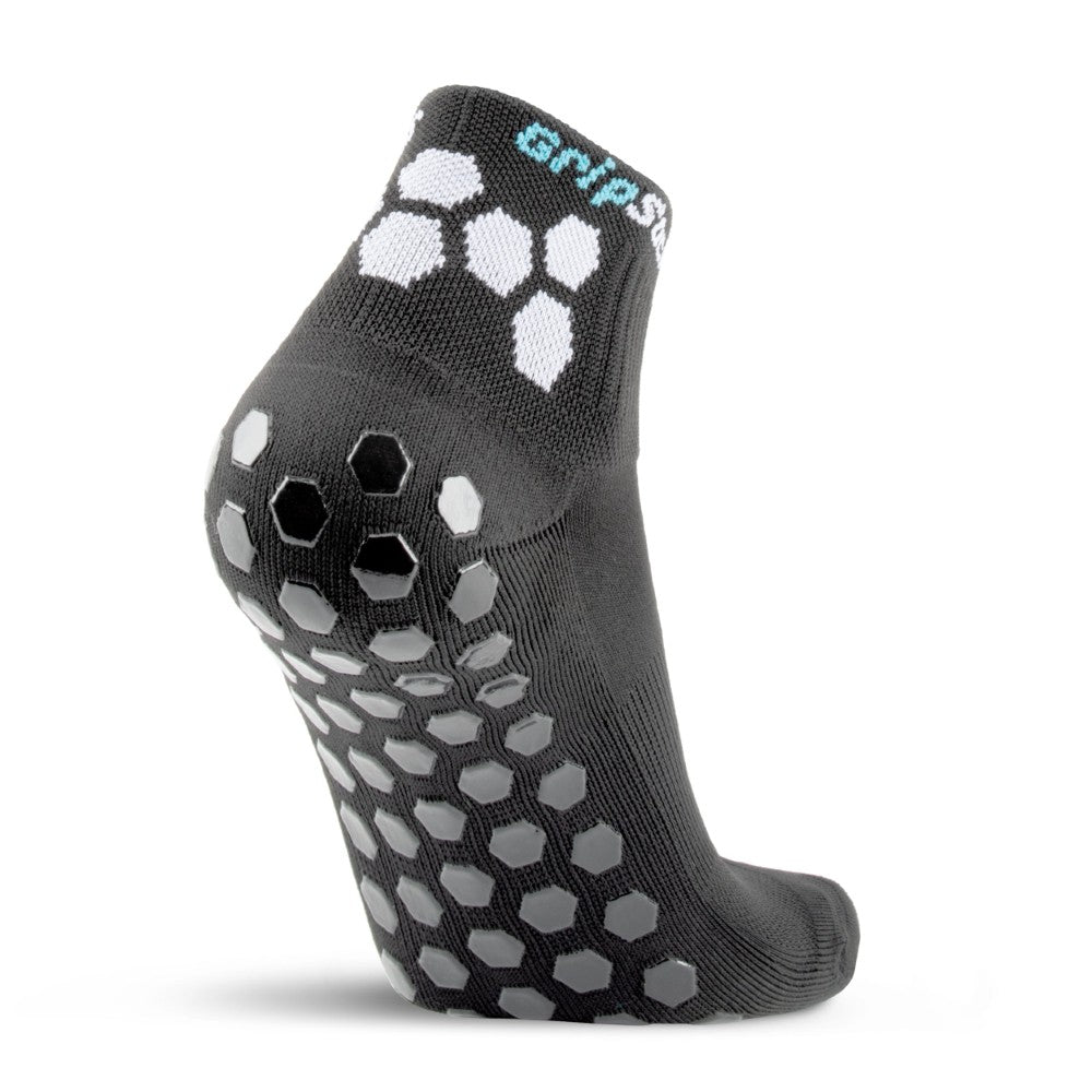 GripSocks for Tennis - 1/4 Crew Height - Black