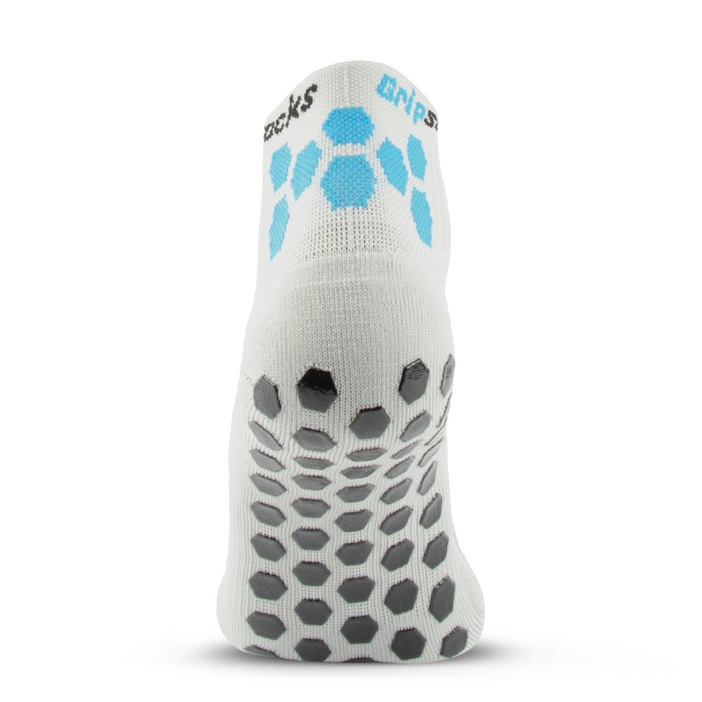 GripSocks for Tennis - 1/4 Crew Height - Gray