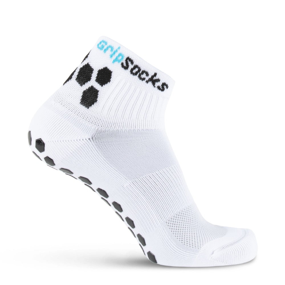 GripSocks for Golf - 1/4 Crew Height - White