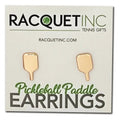 Pickleball Paddle Earrings Rose Gold