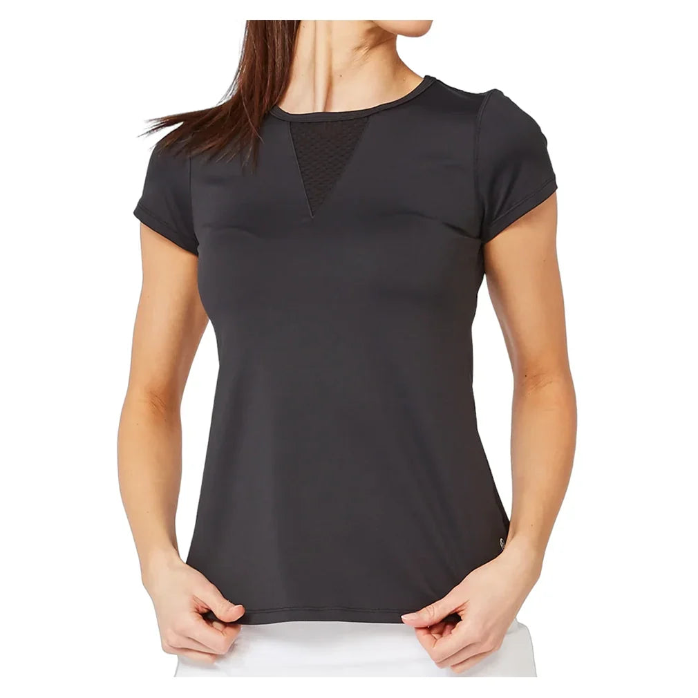 Women's Deep V Tennis Top-Apparel-Lija-SS-1612BW-B-501492Tennis Express