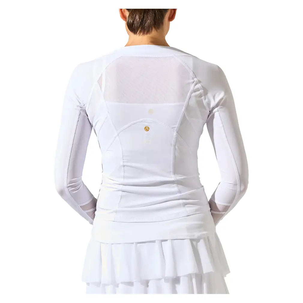 Women's Her Majesty Long Sleeve Tennis Top White