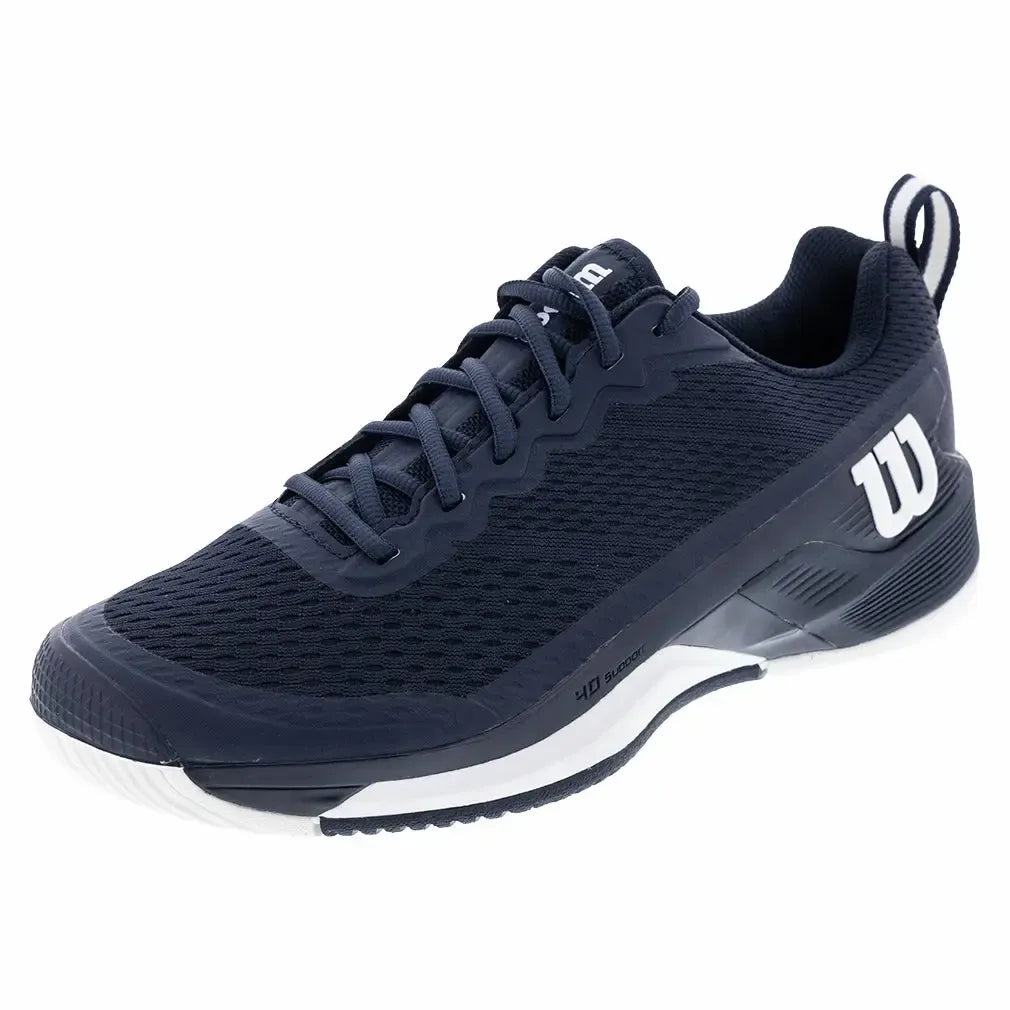 Men's Rush Pro 4.5 Tennis Shoes Navy and White-Footwear-Wilson-WRS333520-U24copy-Tennis Express