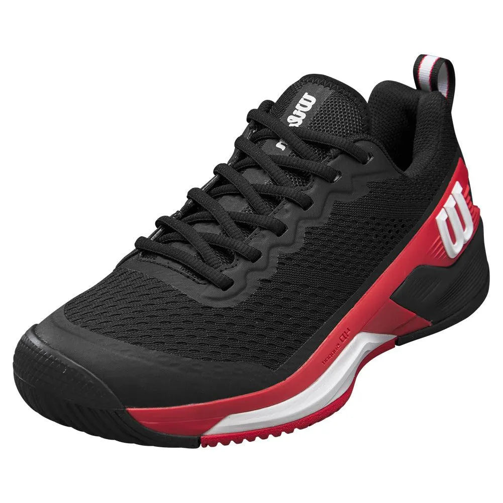 Men's Rush Pro 4.5 Tennis Shoes Black and Infrared-Footwear-Wilson-WRS334330_1-Tennis Express