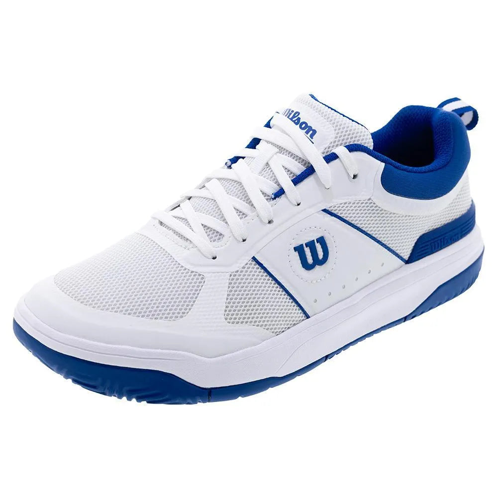 Men's Pickle Pro Pickleball Shoes White and Deja Vu Blue-Footwear-Wilson-WRS334560U-H24-X-Tennis Express