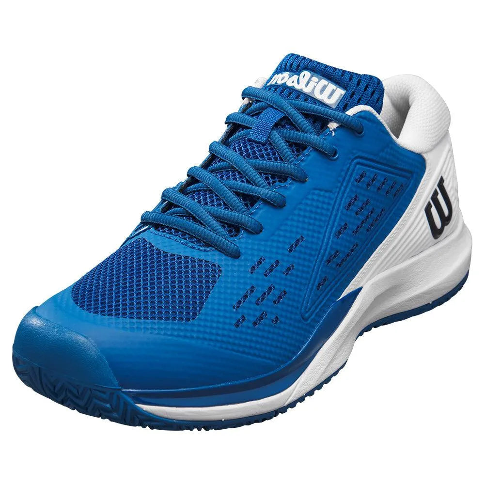Men's Rush Pro Ace Tennis Shoes Deja Vu Blue and White-Footwear-Wilson-WRS335360-Tennis Express