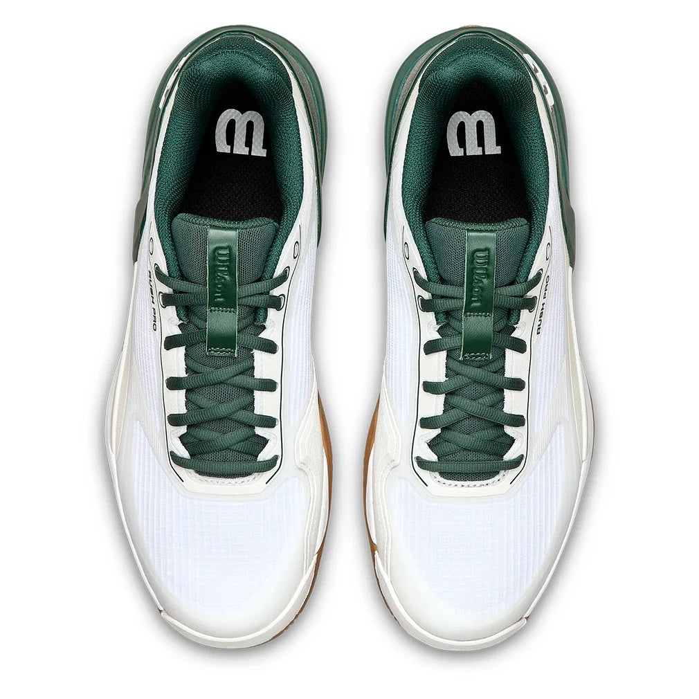 Men's Rush Pro 5 Tennis Shoes White and Sycamore